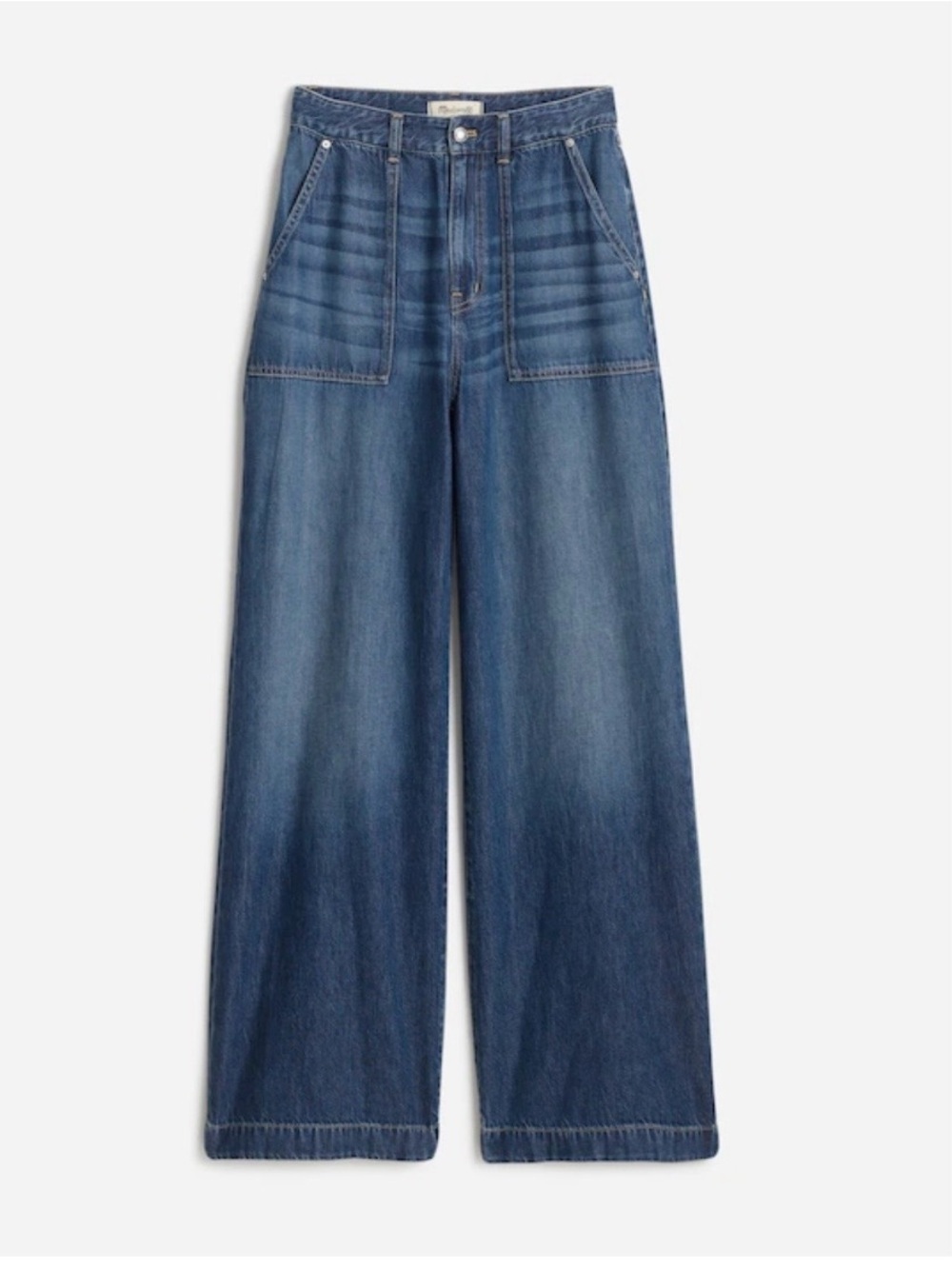 Madewell High-Rise super Wide-Leg Jeans in Medium Blue Wash Sz 27